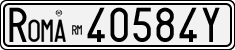 License plate of Italy, Cars (1927 year series)