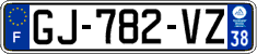 French license plate, SIV (ordinary)