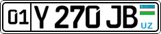 License plate of Uzbekistan, Private owners