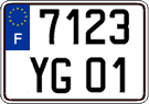 French license plate, FNI
