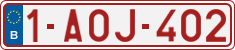 License plate of Belgium, Regular plates (2010)