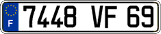 French license plate, FNI