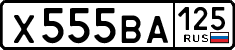 License plate Russia, Cars
