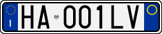 License plate of Italy, Cars (1994 year series)