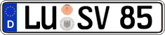 German license plate, Regular plates