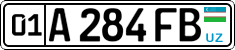 License plate of Uzbekistan, Private owners