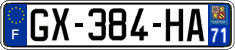 French license plate, SIV (ordinary)