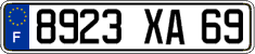 French license plate, FNI