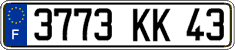 French license plate, FNI