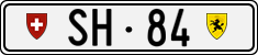License plate of Switzerland, Cars