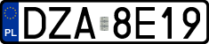 License plates of Poland, Regular car plates