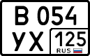License plate Russia, Cars