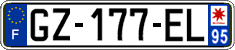 French license plate, SIV (ordinary)