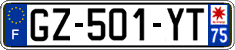 French license plate, SIV (ordinary)