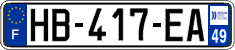French license plate, SIV (ordinary)