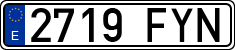 License plates of Spain, Ordinary (2000)