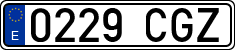 License plates of Spain, Ordinary (2000)