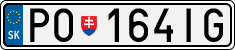 License plate of Slovakia, Cars
