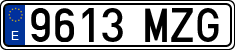 License plates of Spain, Ordinary (2000)