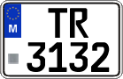 License plate of Malta, Trailers (TR 123(4))