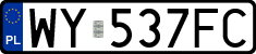License plates of Poland, Regular car plates