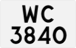 License plate of Hong Kong, AB 1234