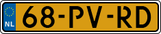 License plate of the Netherlands, Cars