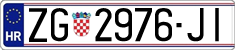License plate of Croatia, Regular plates