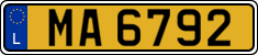 License plate of Luxembourg, 2003 year system