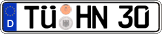 German license plate, Regular plates