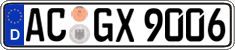 German license plate, Regular plates