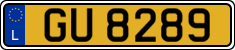License plate of Luxembourg, 2003 year system