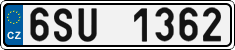 License plate of the Czech Republic, Cars (2001)