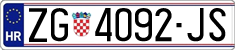 License plate of Croatia, Regular plates