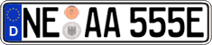 German license plate, Electric vehicles