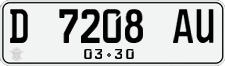License plate of Indonesia, Regular plates