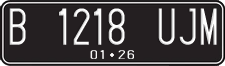 License plate of Indonesia, Regular plates
