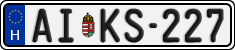 license plates of Hungary, Regular plates (2022)