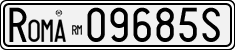 License plate of Italy, Cars (1927 year series)