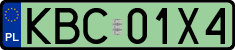 License plates of Poland, Electric vehicles