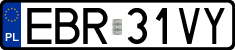 License plates of Poland, Regular car plates