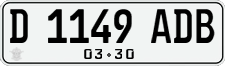License plate of Indonesia, Regular plates