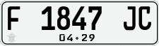 License plate of Indonesia, Regular plates