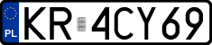 License plates of Poland, Regular car plates