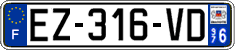 French license plate, SIV (ordinary)