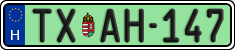 license plates of Hungary, Taxi (2022)