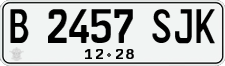 License plate of Indonesia, Regular plates