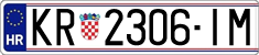 License plate of Croatia, Regular plates