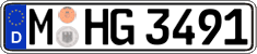 German license plate, Regular plates
