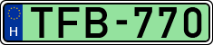 license plates of Hungary, Electric vehicles (1990)